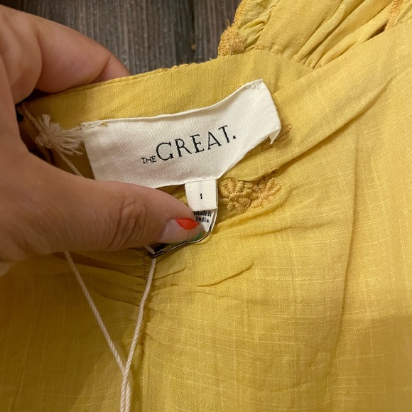 THE GREAT Tea dress with daisy bouquet embroidery - Picture 2 of 5